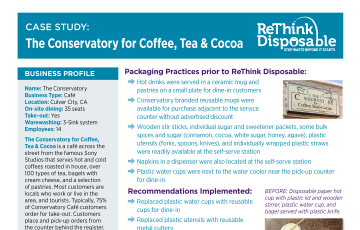 ReThink Disposable Case Study Conservatory Cafe | Page 1