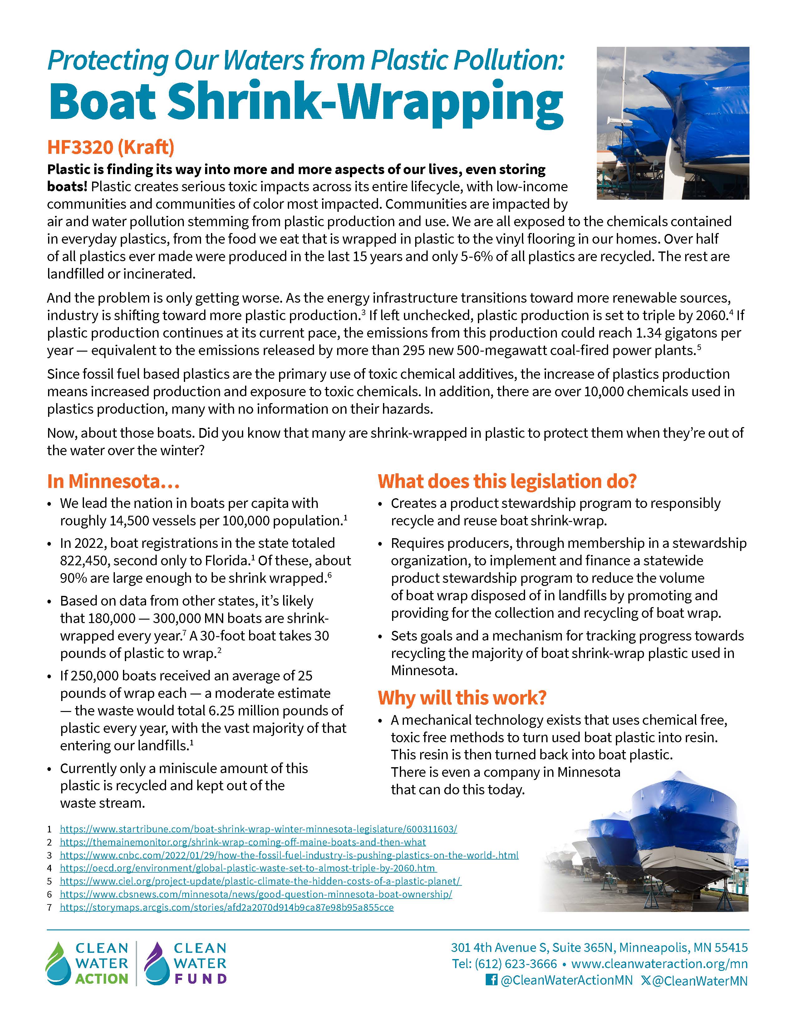Factsheet - Protecting Our Waters from Plastic Pollution: Boat Shrink-Wrapping in Minnesota