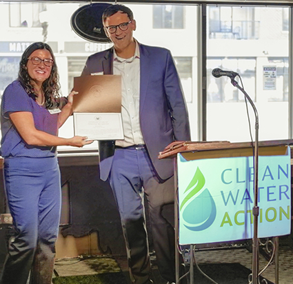 Proclaimation being awarded to Clean Water Action