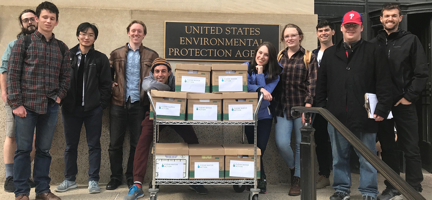Delivering 72,000+ comments opposed to the Dirty Water Rule to EPA