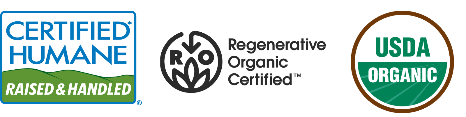 Labels: Certified Human, Regenerative Organic Certified, USDA Organic