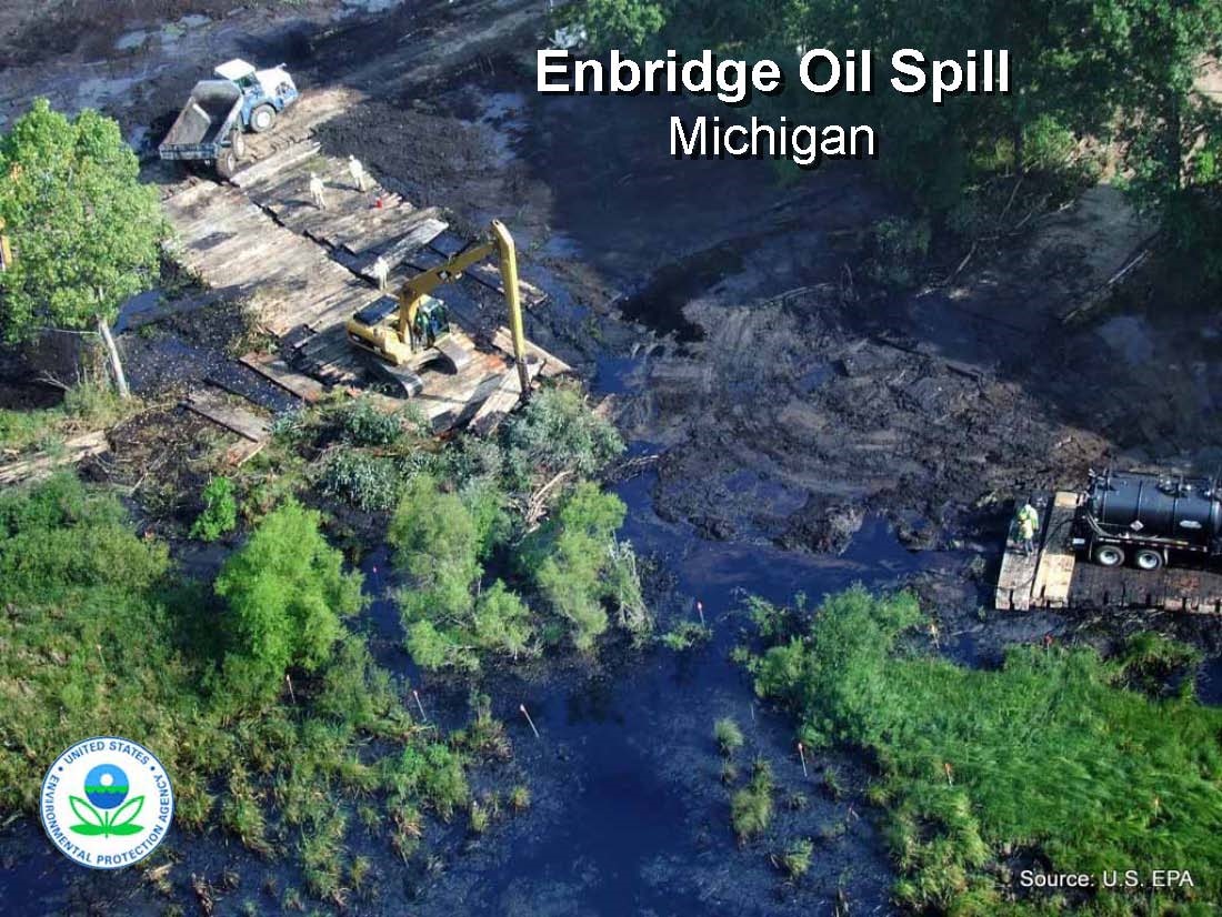 Kalamazoo Oil Spill. Photo: EPA Kalamazoo Oil Spill, seen from above