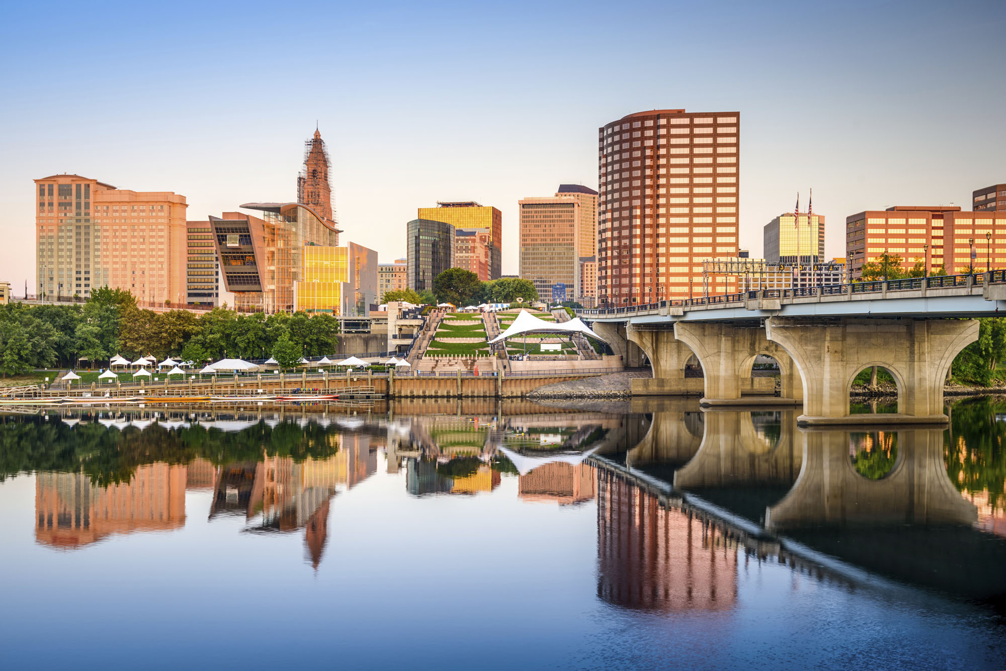 Hartford skyline and Connecticut River. Photo credit: Sean Pavone / iStock