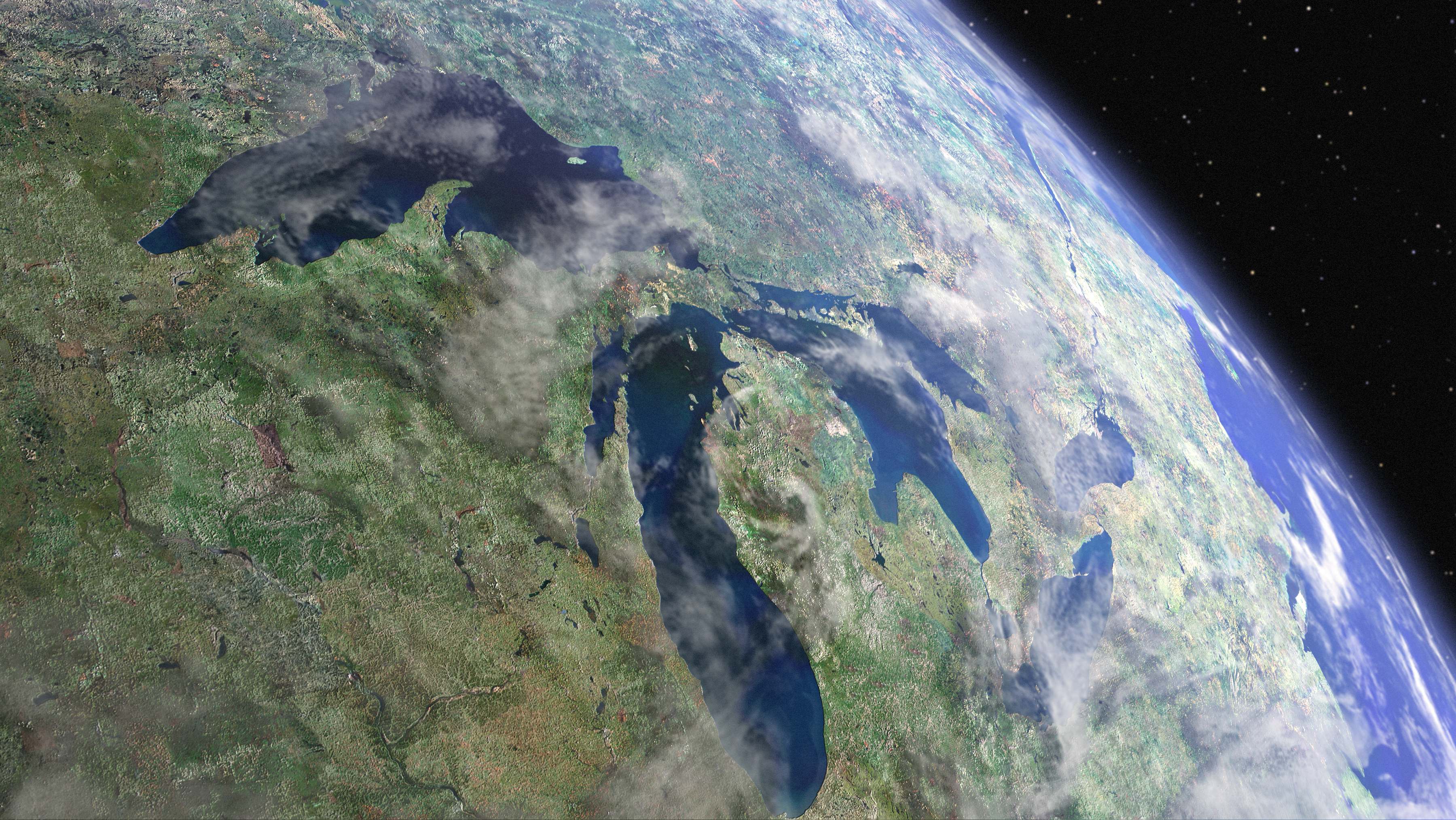 Great Lakes as seen from space