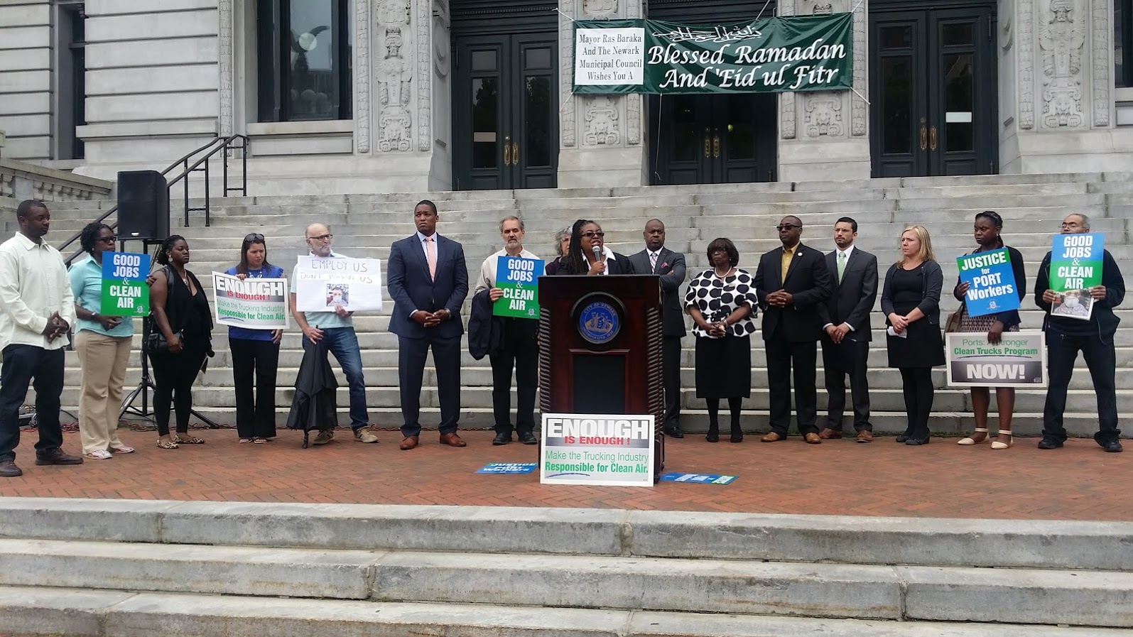 Clean Air Healthy Ports Press Event Newark. Photo by Jeanette Mitchell