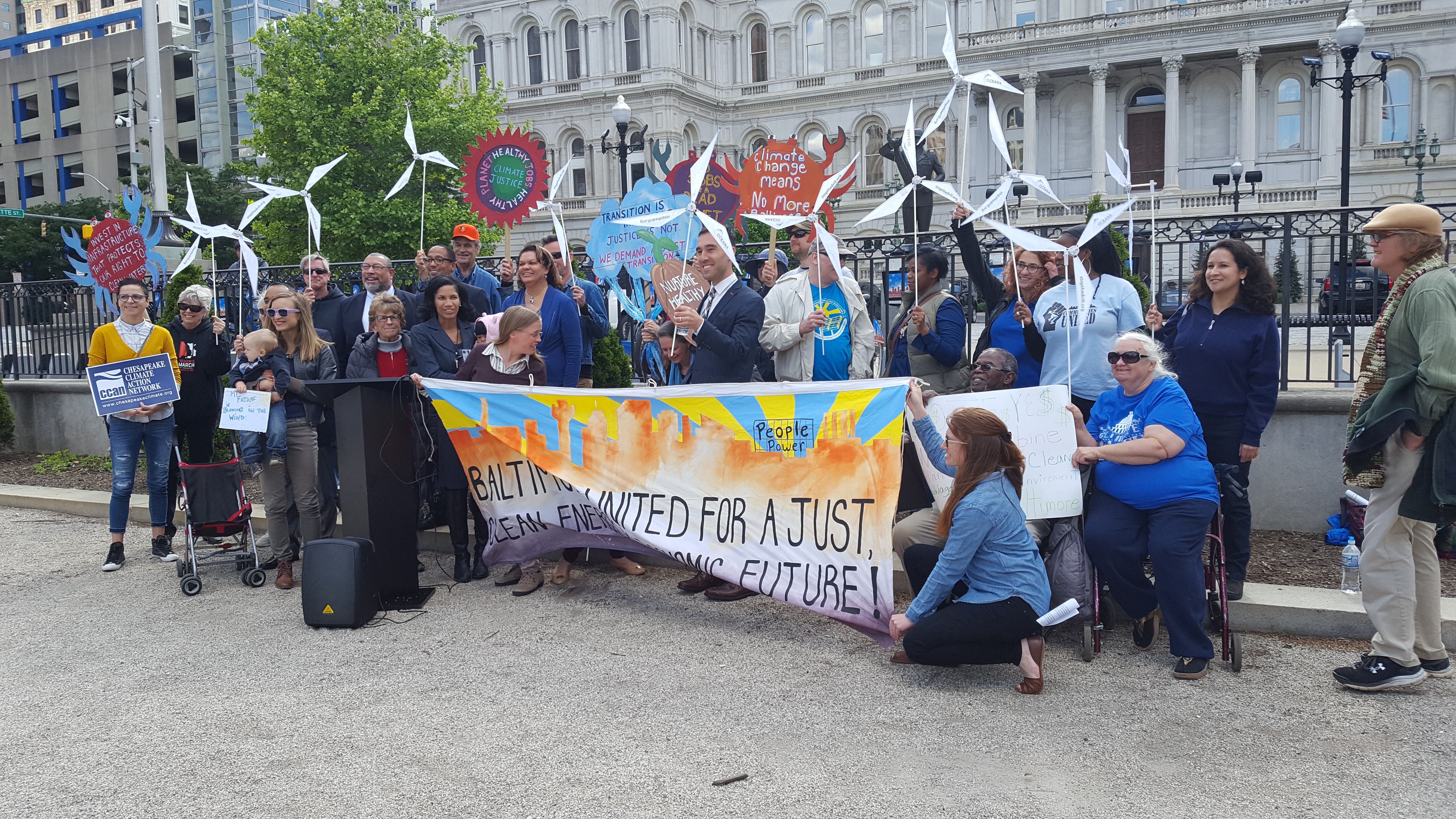 "Baltimoreans United for a Just, Clean Energy & Economic Future." Photo credit: CCAN