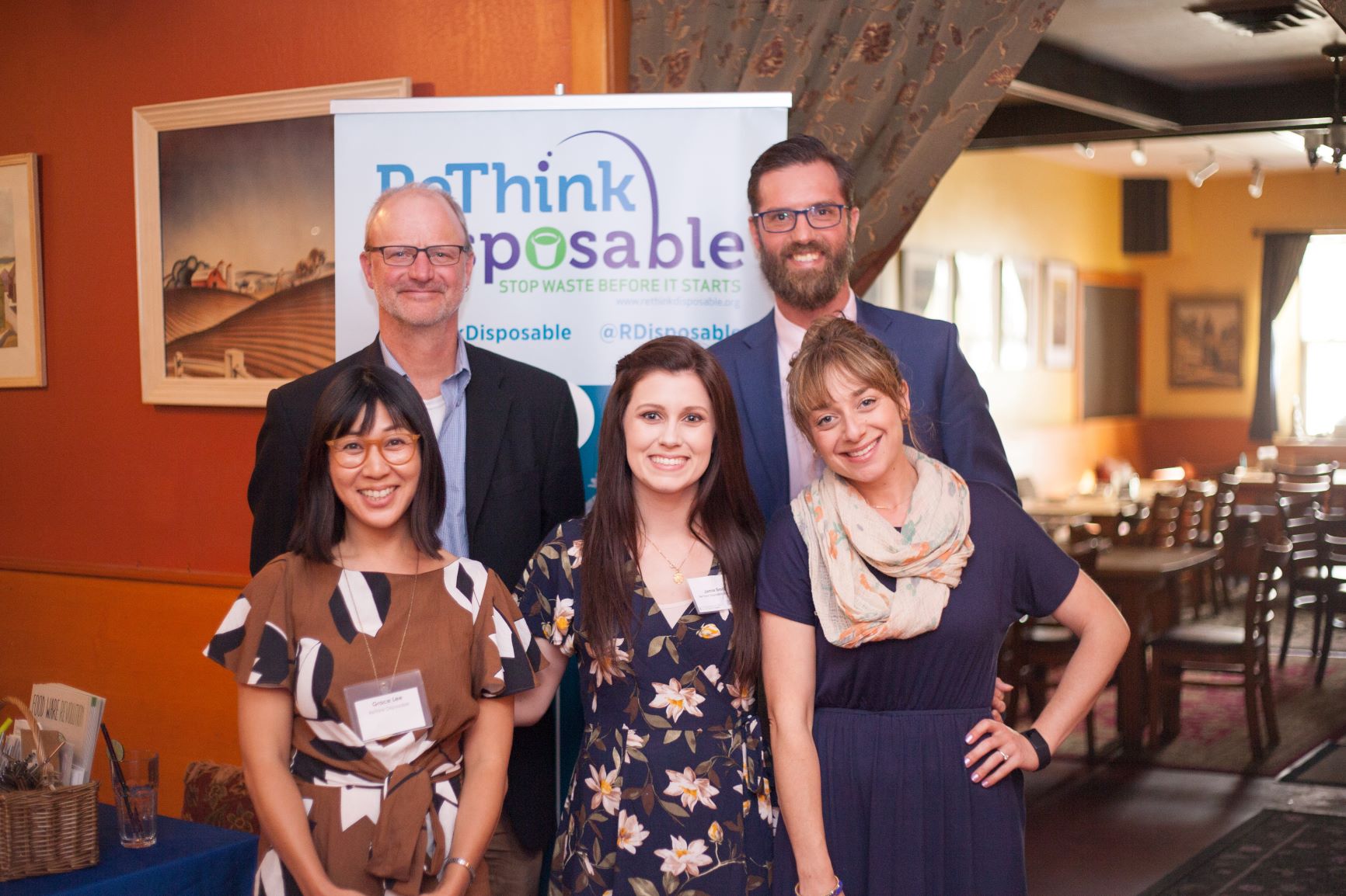 the ReThink Disposable Team at a celebration of the Alameda project