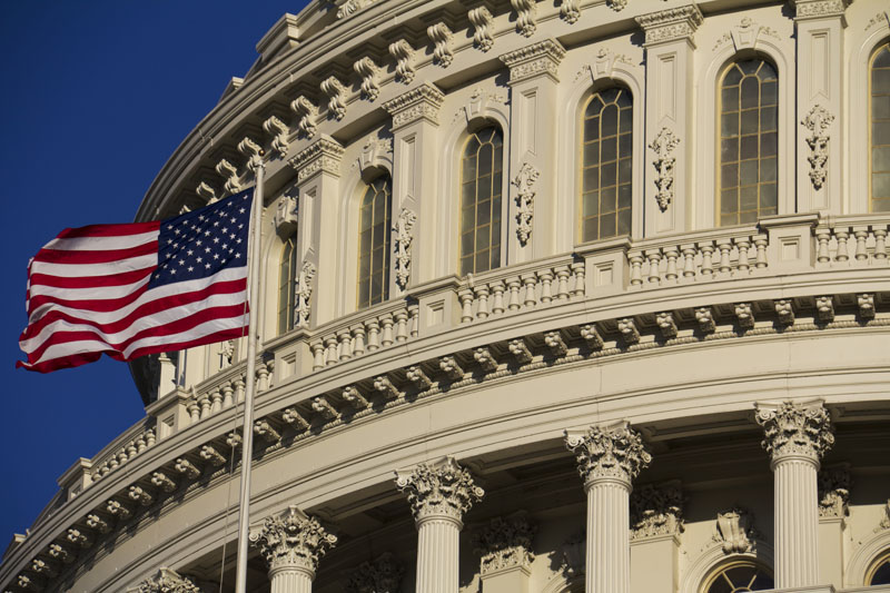  Capitol Dome with flag