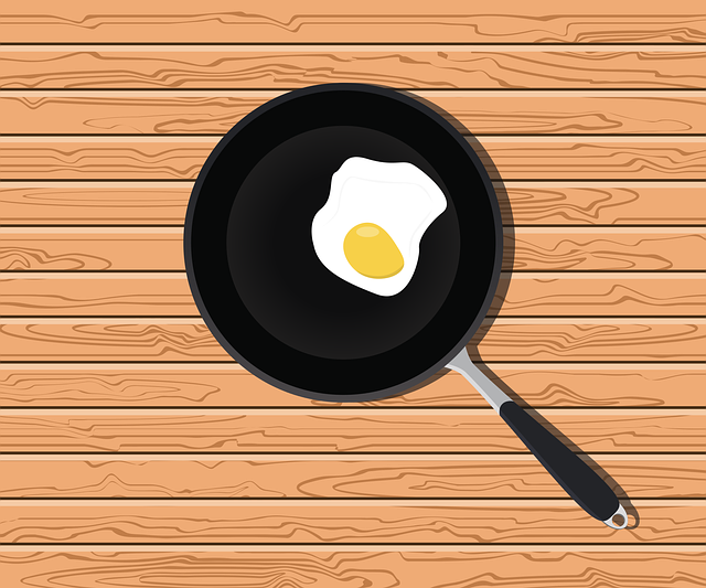 nonstick pan with an egg in it nonstick pan with an egg in it
