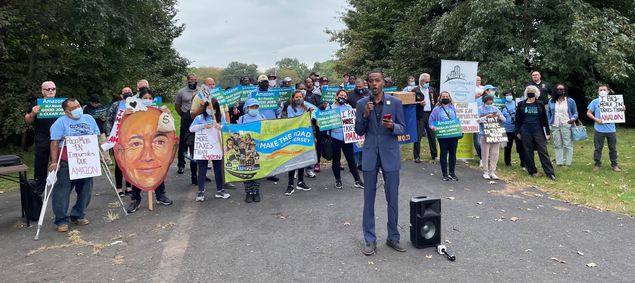 NJ-Terrance Bankston-Main Amazon Press Rally Photo