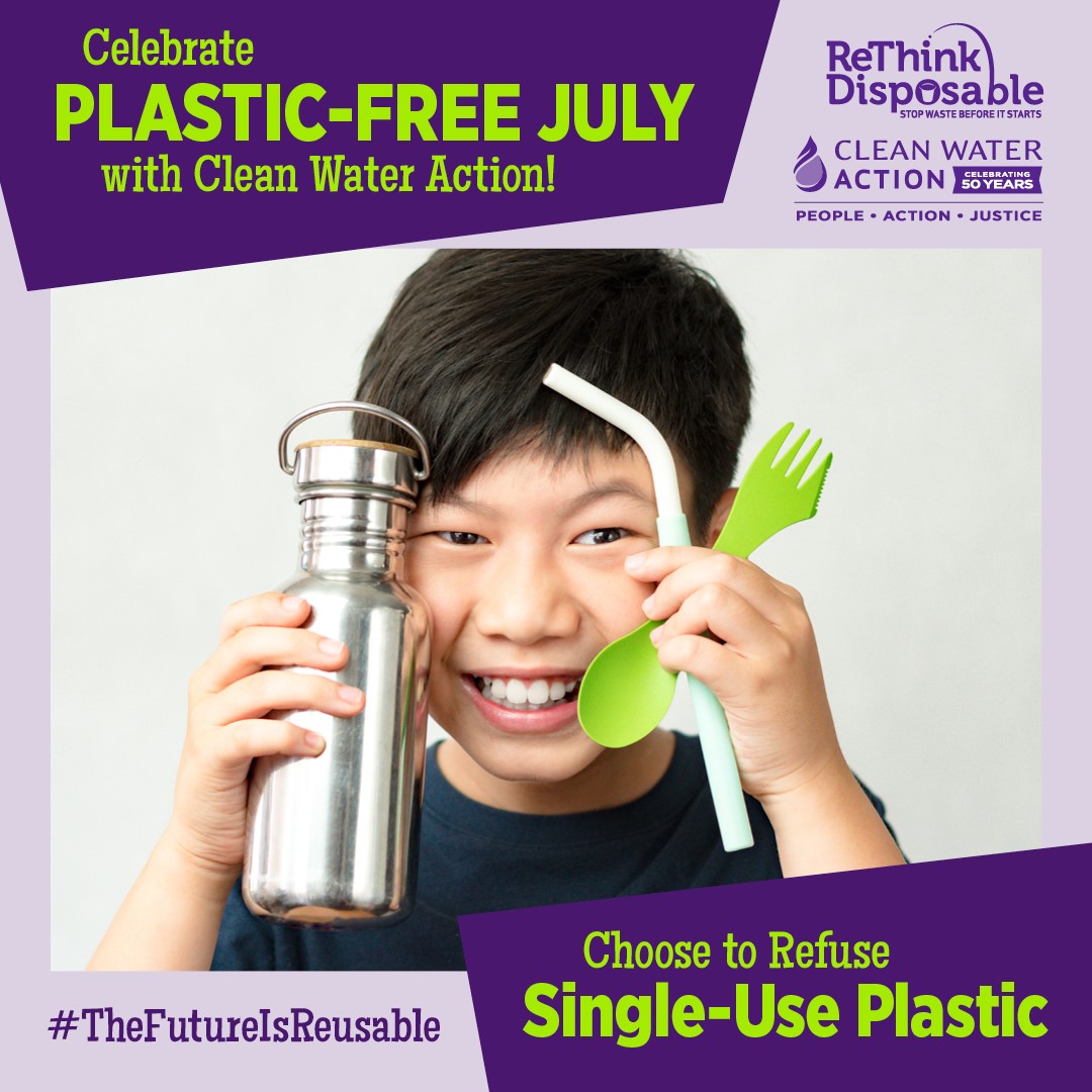 Plastic Free July 2022-ReThinkDisposable-Image1.jpg Plastic Free July 2022-ReThinkDisposable-Boy Holding Reusable Items