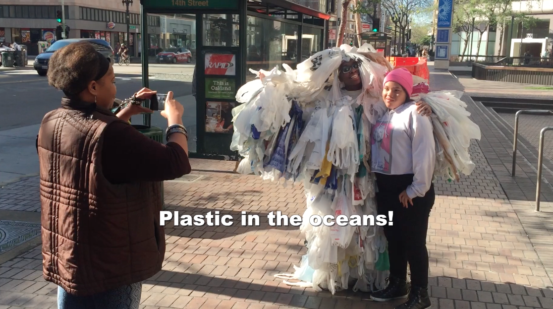 The plastic bag monster on the streets of Oakland The plastic bag monster on the streets of Oakland