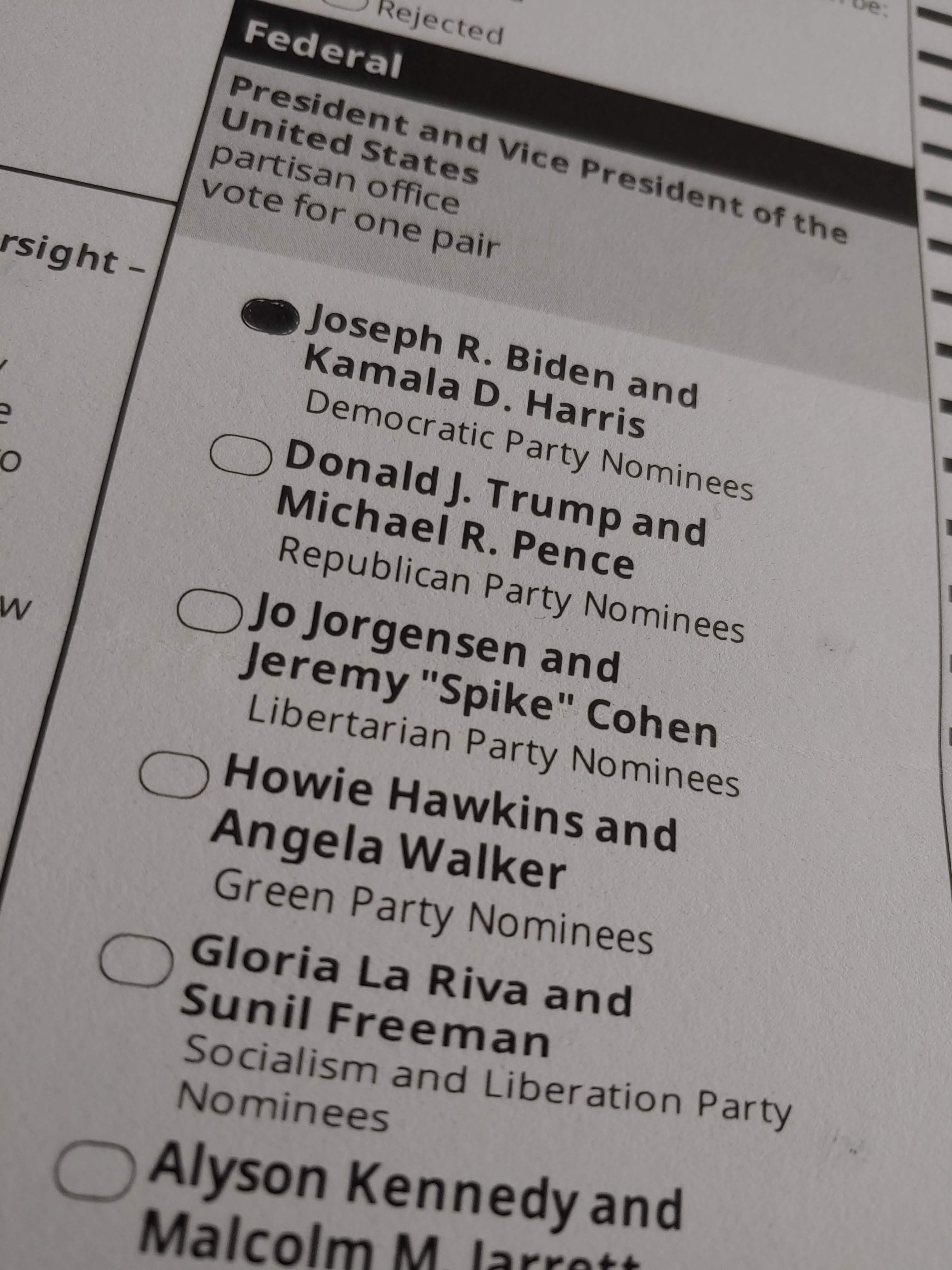 Vote for Biden/Harris