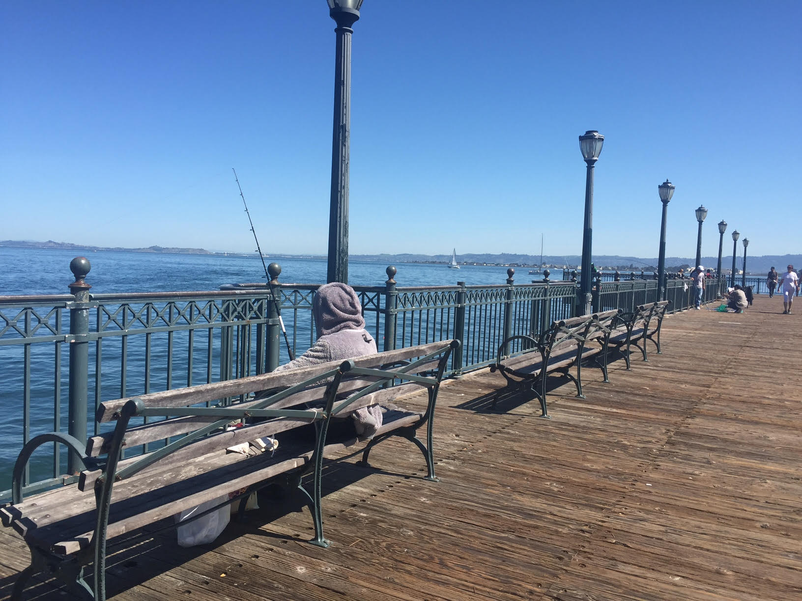 Fishermen on the piers of San Francisco in April 2016—Photo by Matt Davis subsistence fishing California