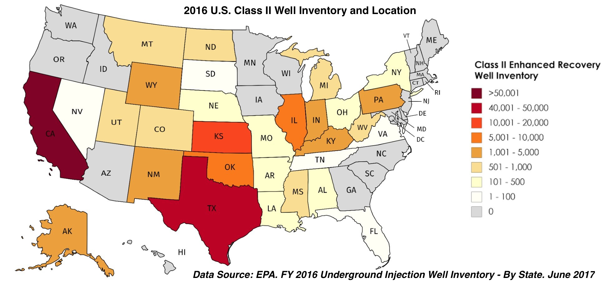 2016 U.S. Class II Well Inventory and Location
