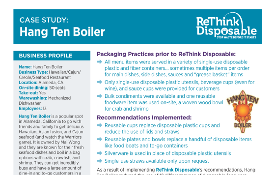 ReThink Disposable Case Study: Hang Ten Broiler | Page 1